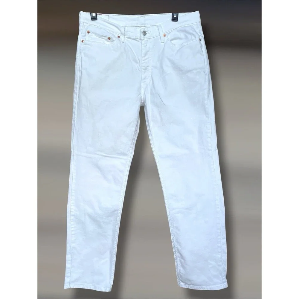 Levi's 541 Athletic Tapered Jeans Men’s W36 L34 White Stretch Denim 5-Pockets